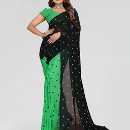 Moda Rapido Polka Dot Poly Georgette Saree-picture-35