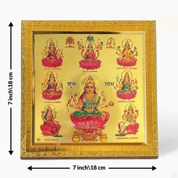 Art Street Gold-Toned & Pink Ashta Lakshmi Table & Wall Art image 3