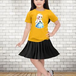 MGRS Girls Printed T-shirt with Skirt-picture-23