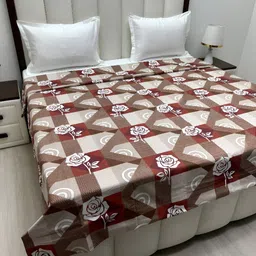 Pure Decor Brown & Rust Printed Pure Cotton 260 TC King SizeDuvetCover-image-75