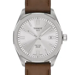 TISSOT Men Dial & Leather Straps Analogue Solar Powered Watch T1514221603100-picture-31