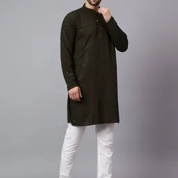 Floura Men Sequinned Kurta image 2