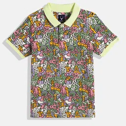 Allen Solly Junior Boys Printed Polo Collar T-shirt-picture-32