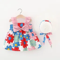 YK Floral Print A-Line Dress-image-15