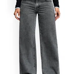 HERE&NOW Women Jean Boyfriend Fit High-Rise Light Fade Acid Wash Stretchable Jeans-picture-50