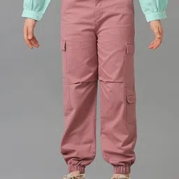 UNDER FOURTEEN ONLY Girls Mid-Rise  Joggers Trousers-picture-21