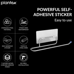 plantex Polypropylene, Brass, Stainless Steel Toilet Seat Cover image 2