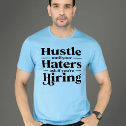 NOBLE HUSTLE Men Typography Printed Round Neck Cotton T-shirt-picture-26