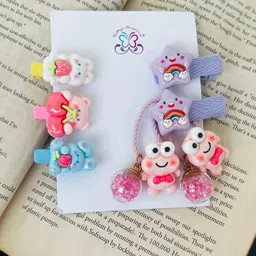 Radhya Accessories Girls Set of 6 Cute Cartoon Ponytail Holders image 3