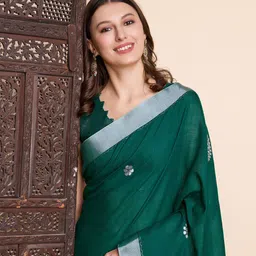 Mitera Floral Embroidered Saree-image-17