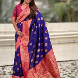 ELITE WEAVES Woven Design Zari Banarasi Saree image 2
