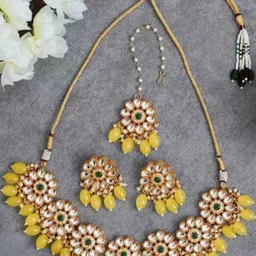 ARADHEMA Women Yellow Jewellery Set-picture-40