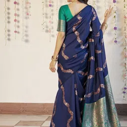 ZIKARAA Embellished Zari Handloom Saree image 2