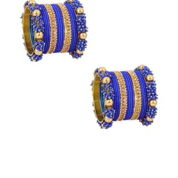 ZULKA Set Of 32 Cubic Zirconia Stones Studded & Beaded Bangles image 3