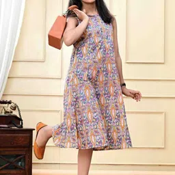 DMP EXPORT Girls Print Cotton Handloom Sleeveless Top image 3