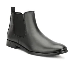 SHOZANIA Men Round-Toe Mid-Top Chelsea Boots image 4