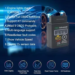 jn store OBDII 2 Vehicle Diagnostic Scanner ELM 327 Plug & Play Reader OBD Reader image 3