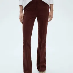 MANGO Women Regular Fit Cotton Trousers-picture-38