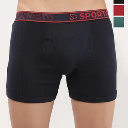 Sporto by Macho Pack Of 4 Mid Rise Trunks M1030_B1-N1-Prt1-R1-L-picture-19