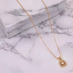 Boghra Sales Women Set Of 2 Gold-Plated Alloy American Diamond Chain image 2