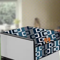 The Furnishing Tree Blue Printed Refrigerator Cover-picture-13