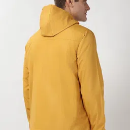 Peter England Casuals Men Hooded Brand Logo Printed Tailored Jacket image 2