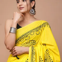 Moda Rapido Ethnic Motifs Pure Cotton Handloom Ikat Saree image 3