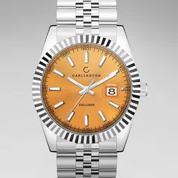CARLINGTON Men Dial & Stainless Steel Straps Analogue Multi Function Watch Exclusive 8811 Yellow Gents1-picture-13