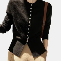 Mast & Harbour Round Neck Long Sleeves Cardigan-picture-13