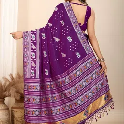 YAMUNE Ethnic Motifs Pure Silk Handloom Mysore Silk Saree image 4