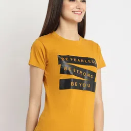 Dreambe Women Typography Printed T-shirt image 5