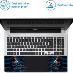 Techfit HD Printed Easy to Install Full Panel Laptop Skin/Sticker/Stretchable Vinyl/Cover for all Size Laptops upto 15.6 inch No Residue, Bubble Free - Buddhism Religion Self Adhesive Vinyl Laptop Skin Compatible for 15.6 inch image 4