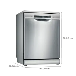 BOSCH Series 6 14 Place Settings Free Standing Dishwasher with Triple Rackmatic System (Silver Inox) image 2
