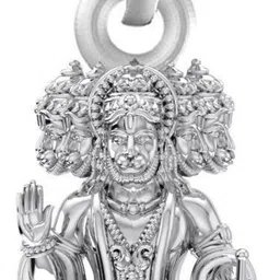 akshat sapphire Sterling Silver (92.5% purity) Panchmukhi Hanuman Pendant for Men Pure Silver Locket for Good Health & Wealth,Gift for Friends Sterling Silver Pendant-picture-28