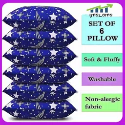 urmila creation Polyester Fibre Sleeping Pillow Pack of 6 Solid LUXURY-picture-14