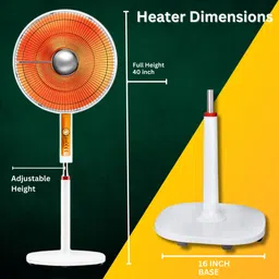 wbd 18 INCH Sun Heater Household Electric Heating Element Power-saving Fast-heating Radiant Room Heater image 3