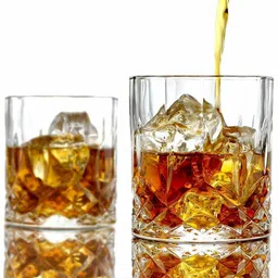 coozico (Pack of 2) Crystal Clear Fancy Whiskey Scotch glass Glasses Set Glass Set Glass Set Whisky Glass-picture-28