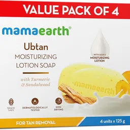 mamaearth Ubtan Moisturizing Lotion Soap | Removes Tan | Benefits of Lotion in a Soap image 2
