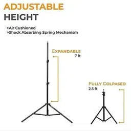 POPAT tripod 7 Feet Aluminum Alloy Studio Light Stand Lightweight & Portable Tripod image 2