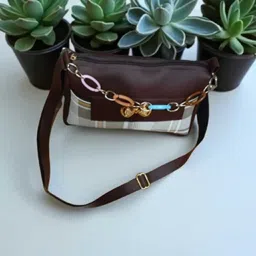 ak Brown Women Sling Bag LV.BROWN.CHEXK.AS23 image 3