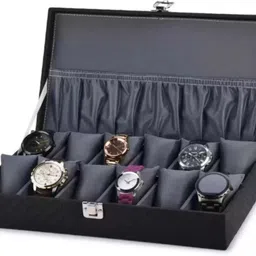 house of common Black & Gray 12 slots watch box Watch Box-picture-12