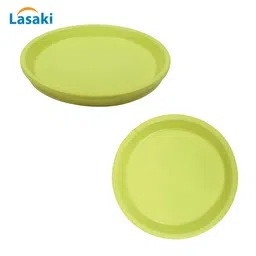 LASAKI 2 Pieces Lime Green Round Truffle Ceramic Pot Trays image 5
