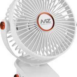 MZ F55 (PORTABLE RECHARGEABLE USB FAN) LED Light with 5 Speed Mode High Speed 1200mAh Battery with 4 Hours Operating Time USB Fan image 1