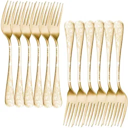 oicia Nw1_Gold Durable s, Pastry Fork, Appetizer Fork, Salad Fork for Party Stainless Steel Fruit Fork Set-picture-27