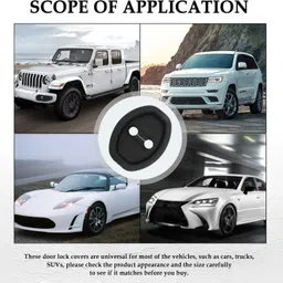 jiyancreation Door Locks Guard Stopper Set Universal for Most Cars Auto Accessories (Black) Car Door Panel image 2