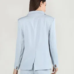 dlanxa Women Solid Single Breasted Formal Blazer image 2