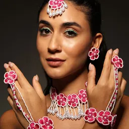 VENI Beaded Floral Jewellery Set image 3