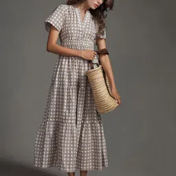 DressBerry Print A-Line Maxi Dress-picture-16