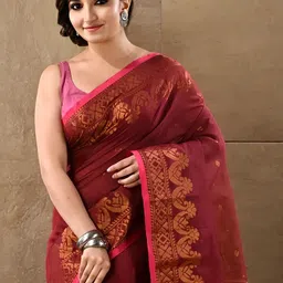 TANTLOOM Silk Cotton Handloom Saree image 3
