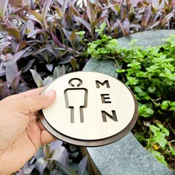 WOXOUR ENTERPRISE Unisex Brown & Grey Self-Designed Wooden Round Men-Sign Wall Frame Decor-picture-22